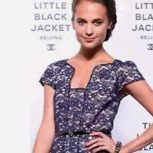 CHANEL lace floral jacket style top/ blouse. Size 38